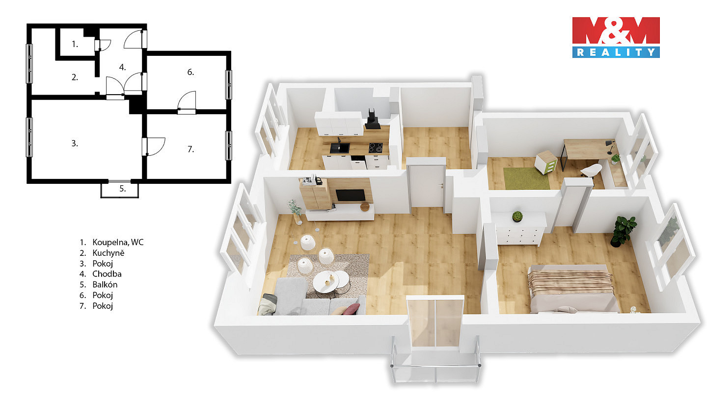 Prodej bytu 3+1 67 m² — photo 2