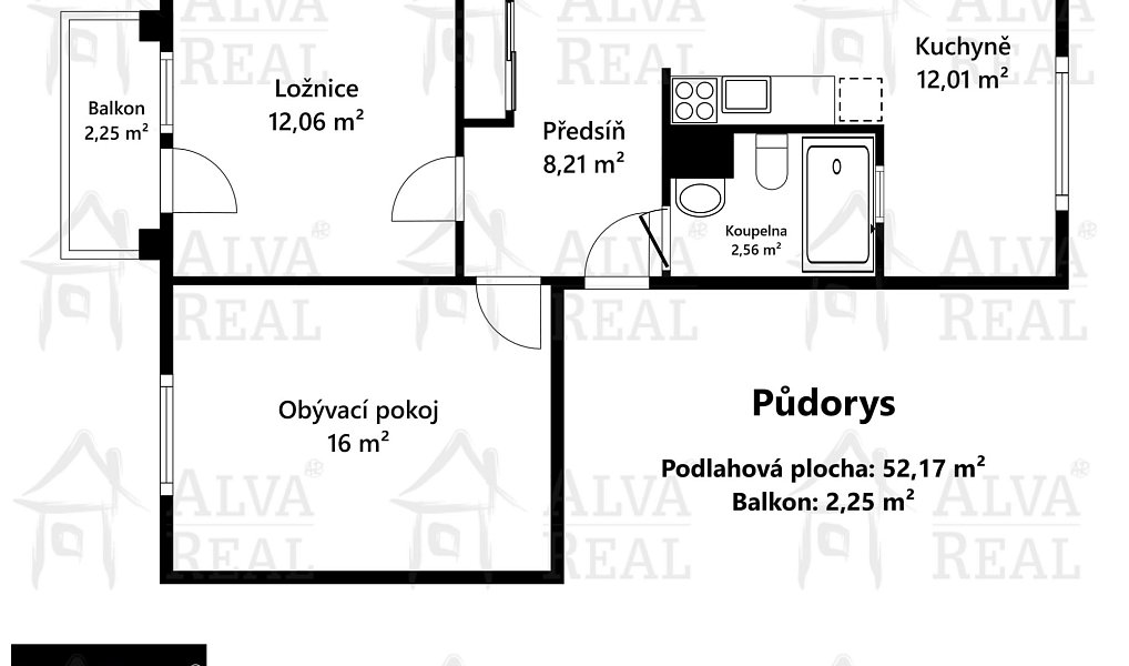 Prodej bytu 2+1 54 m², Židlochovice – náhled fotky 4