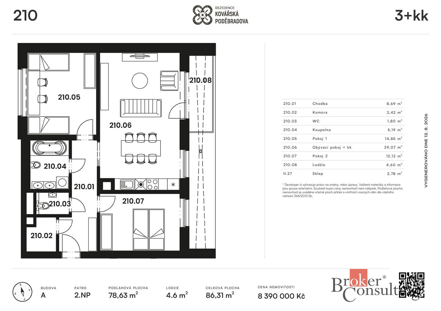 Prodej bytu 3+kk 86 m² – fotografie 3