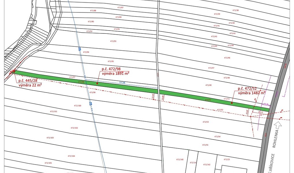 Prodej komerčního pozemku 3 395 m², Jiříkovice – náhled fotky 4
