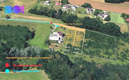 Prodej stavebního pozemku 3 100 m², Horní Bludovice, okres Karviná