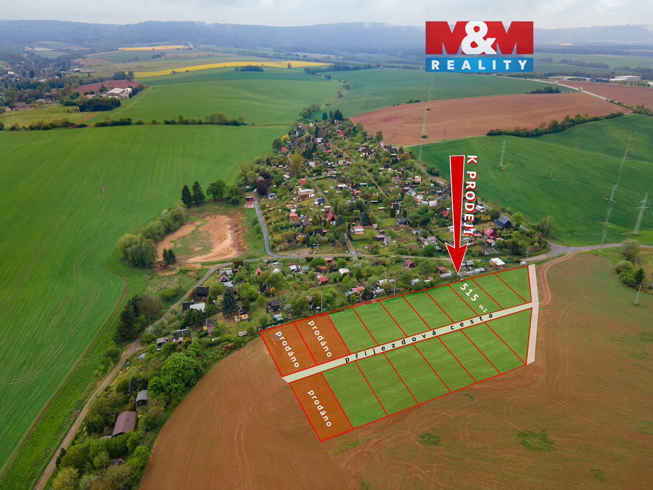 Prodej pole 514 m²