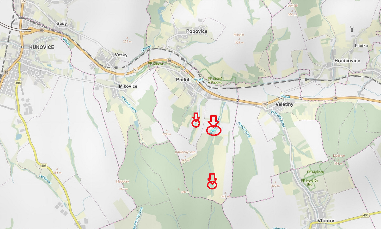 Prodej lesa 2 289 m²