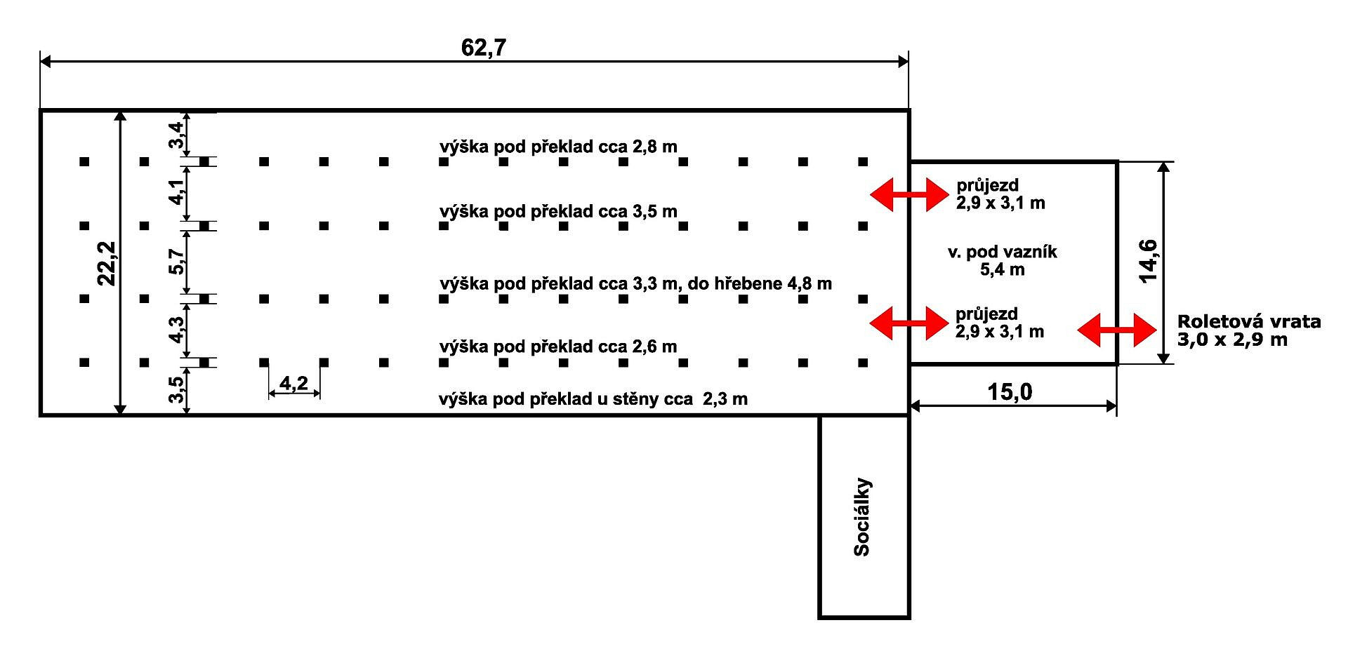 Pronájem skladovacích prostor 1 611 m² – fotografie 2