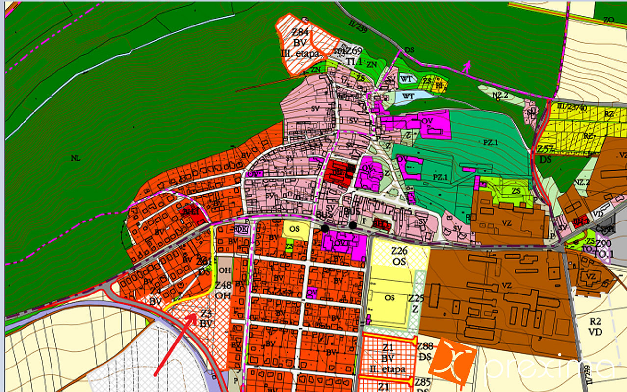Prodej stavebního pozemku 1 707 m² – pohled 2