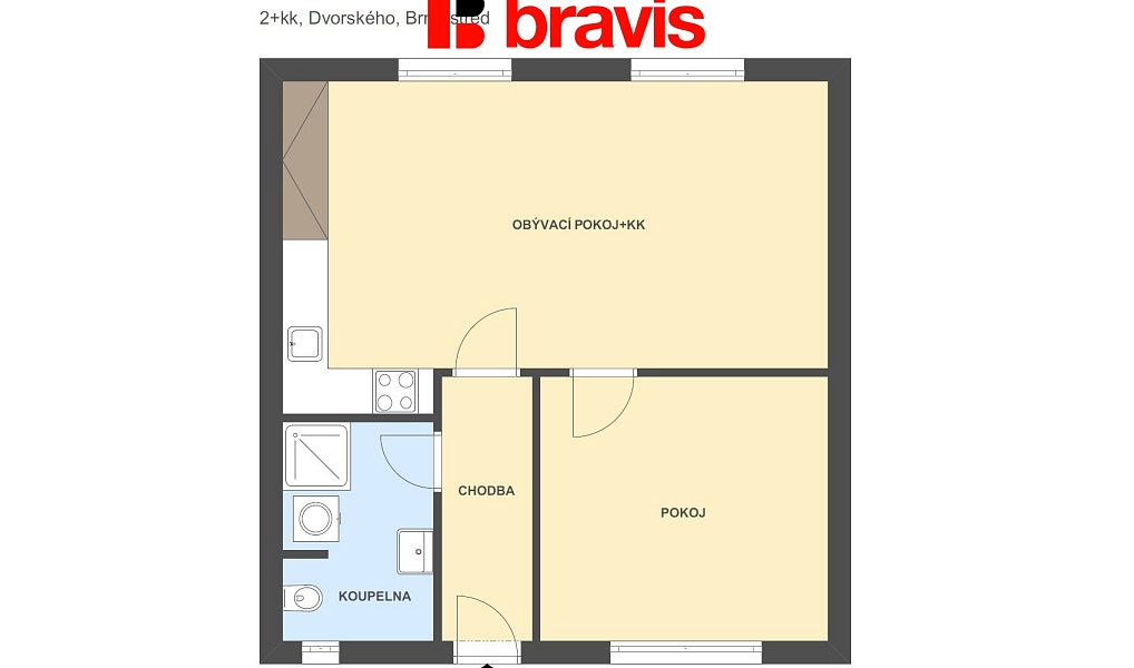 Pronájem bytu 2+kk 54 m², Brno – náhled fotky 4