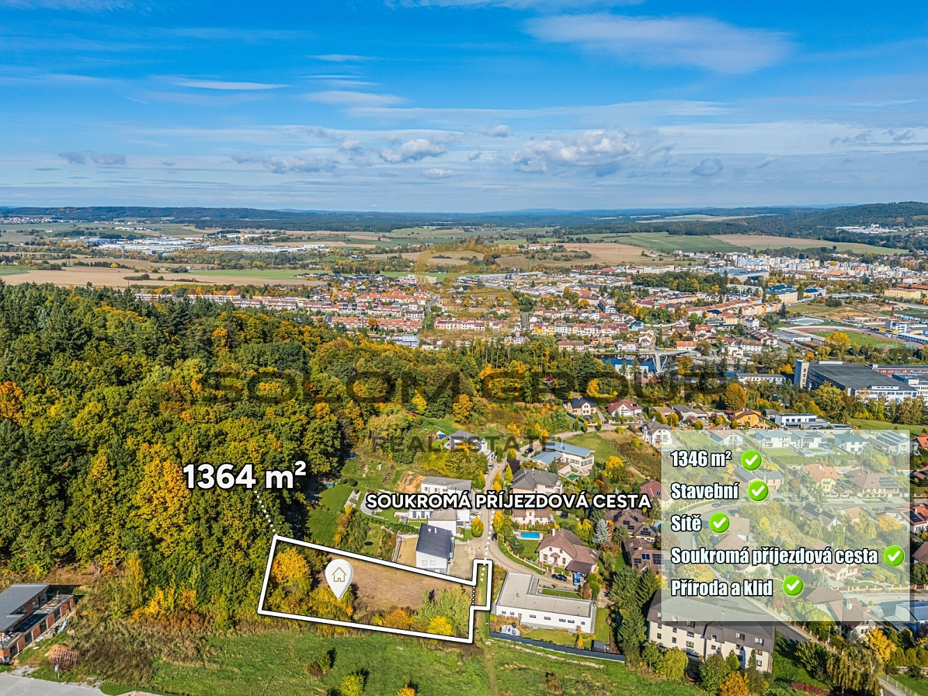 Prodej stavebního pozemku 1 364 m²