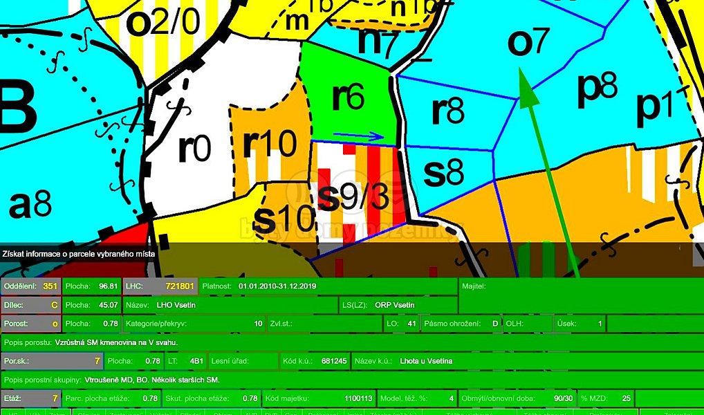 Prodej lesa 7 226 m², Lhota u Vsetína – náhled fotky 4