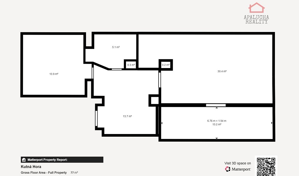 Pronájem bytu 3+kk 77 m², Kutná Hora – náhled fotky 12