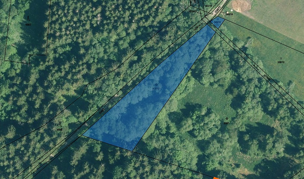 Prodej pozemku 1 214 m², Zdíkov – fotka 1 z 3