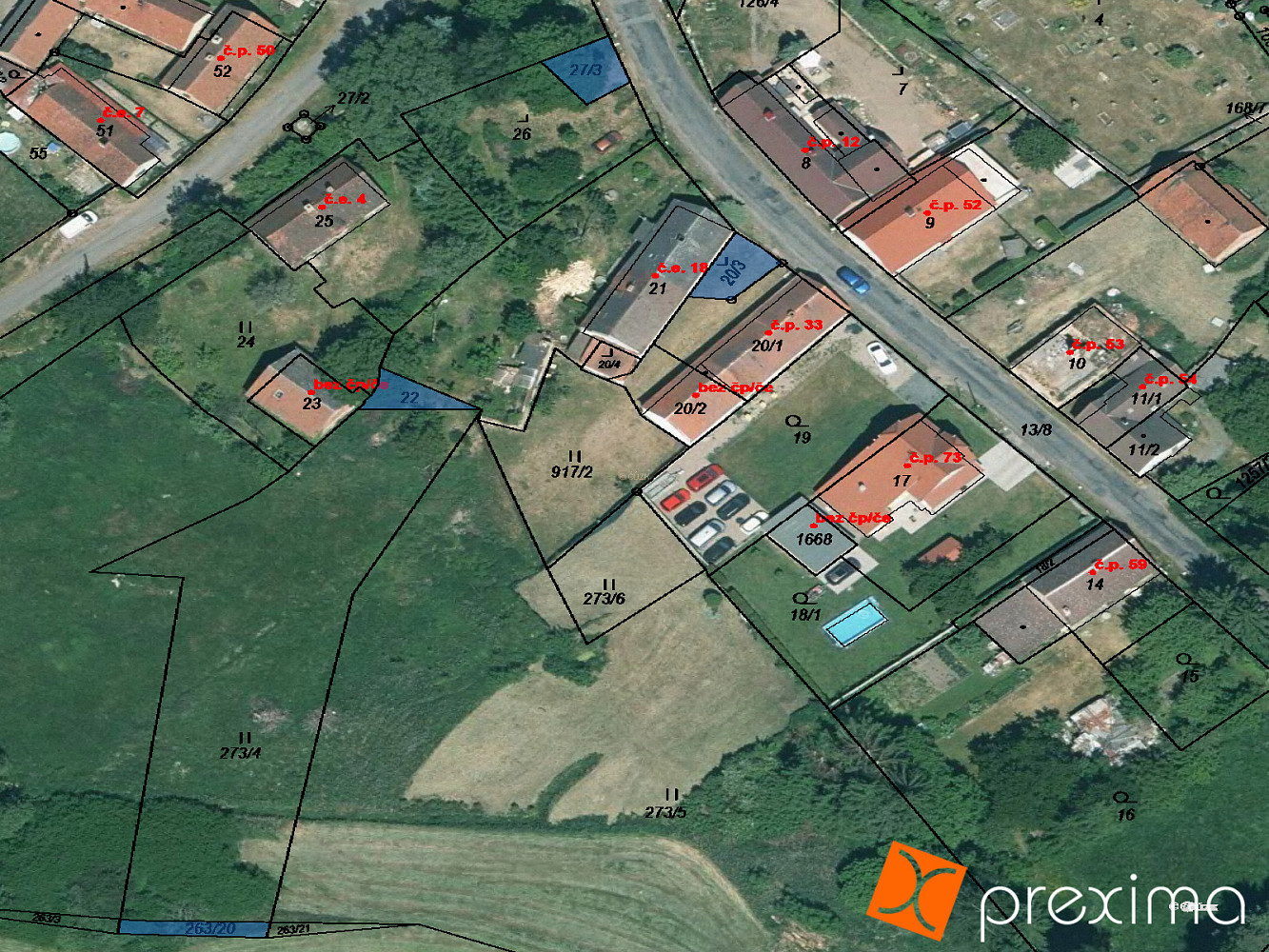 Prodej lesa 942 m², Velká Chmelištná
