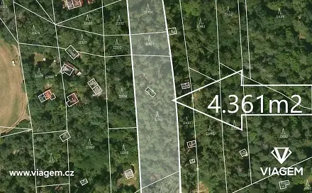 Prodej zahrady 4 361 m², Chyňava, okres Beroun