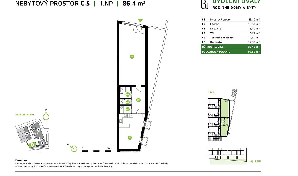 Prodej kanceláře 90 m², Úvaly – náhled fotky 2