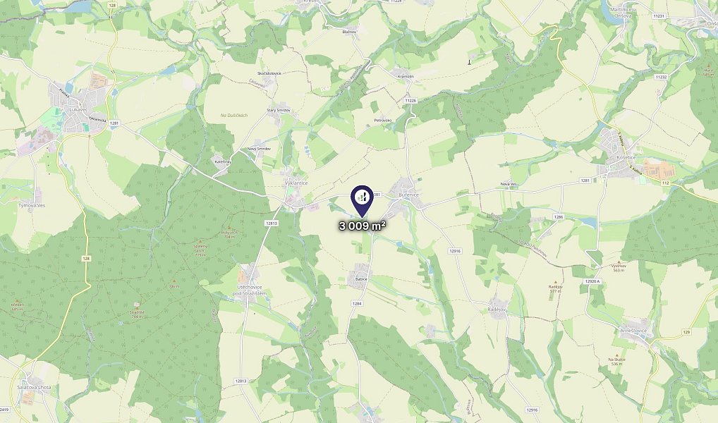 Prodej louky 3 009 m², Buřenice – náhled fotky 3