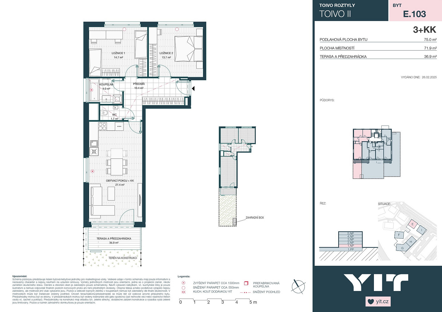 Prodej bytu 3+kk 72 m² – pohled 2