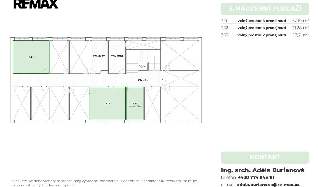 Pronájem kanceláře 17 m², Ostrava – náhled fotky 13
