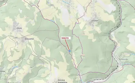 Dražba lesa 3 821 m², Vlastiboř