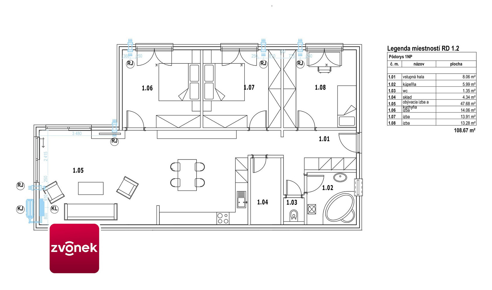 Prodej domu 109 m² s pozemkem 941 m²