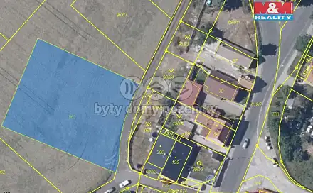 Prodej stavebního pozemku 2 167 m², Hrušovany, okres Chomutov