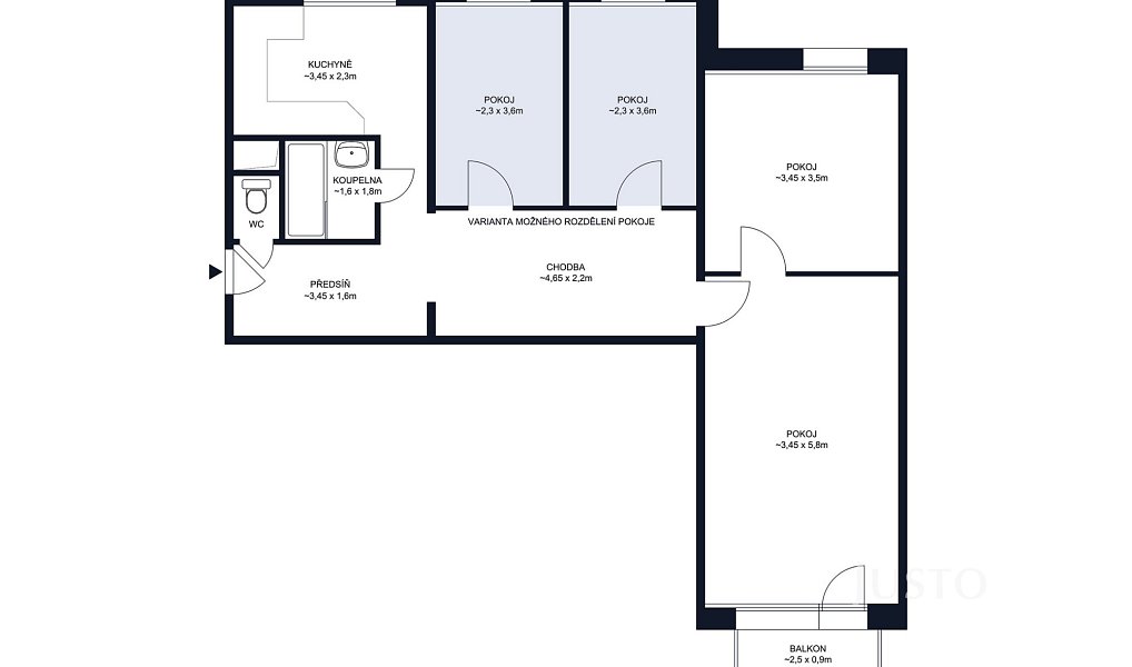 Prodej bytu 4+1 80 m², České Budějovice – náhled fotky 8