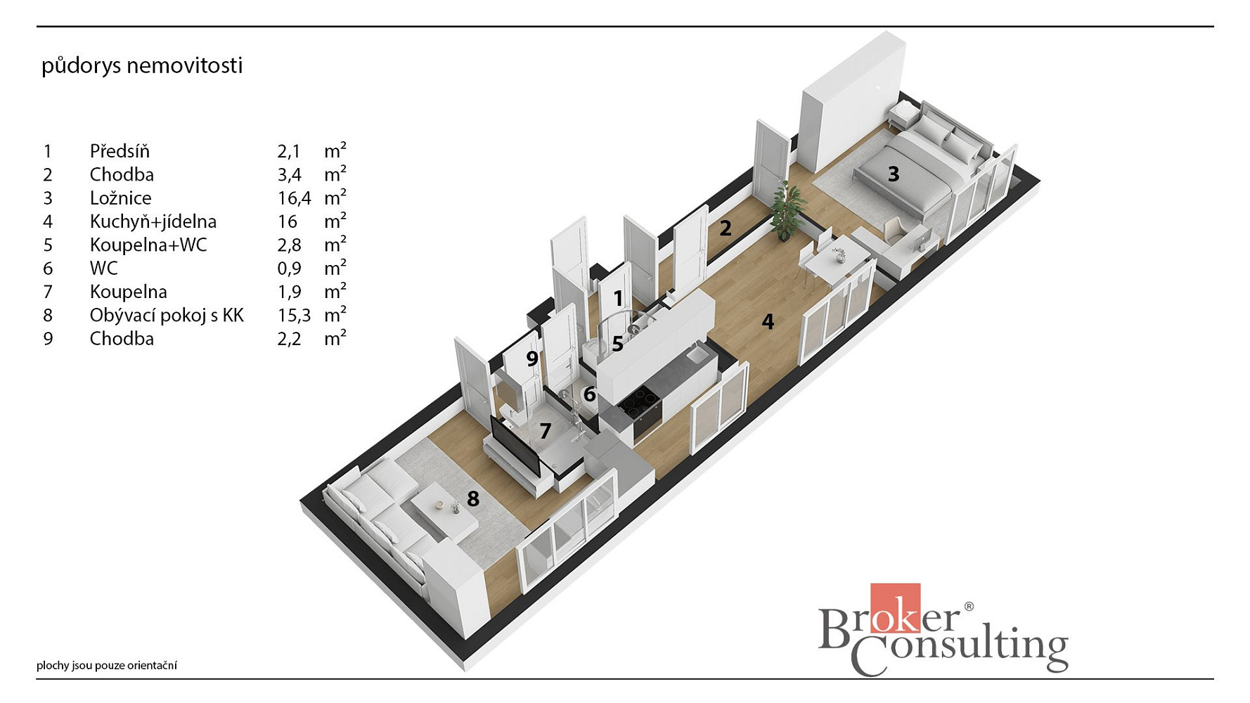 Prodej bytu 3+kk 61 m² – fotografie 3