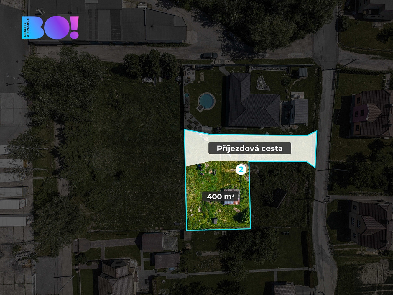 Prodej stavebního pozemku 400 m² – fotografie 3