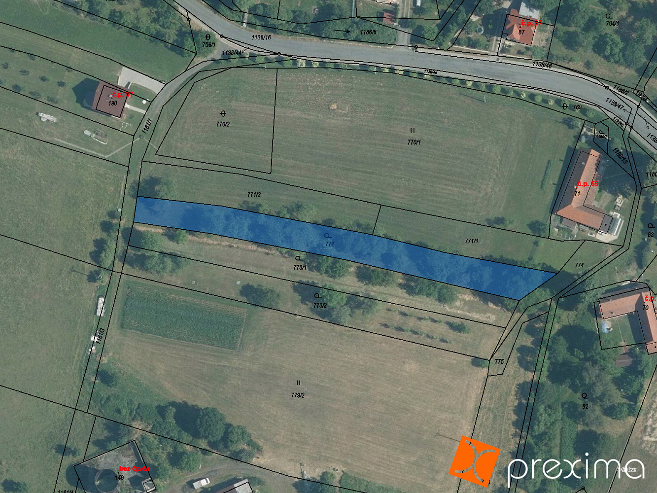 Prodej zahrady 591 m²