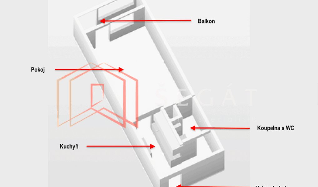 Prodej bytu 1+kk 35 m², Zlín – náhled fotky 3