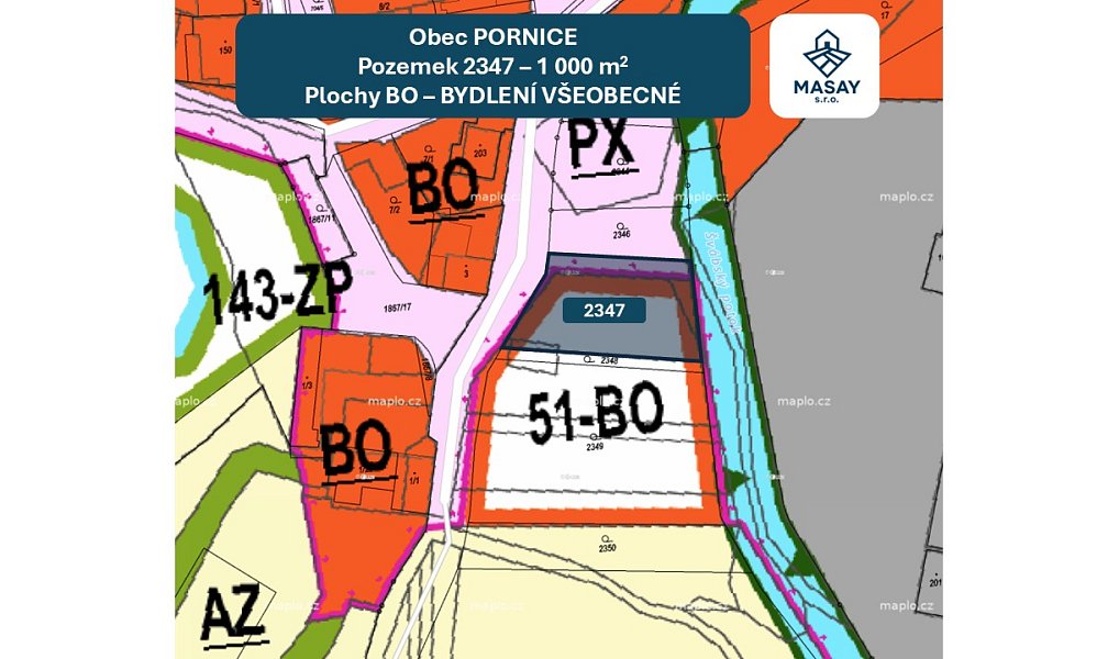 Prodej stavebního pozemku 1 000 m², Pačlavice – náhled fotky 2