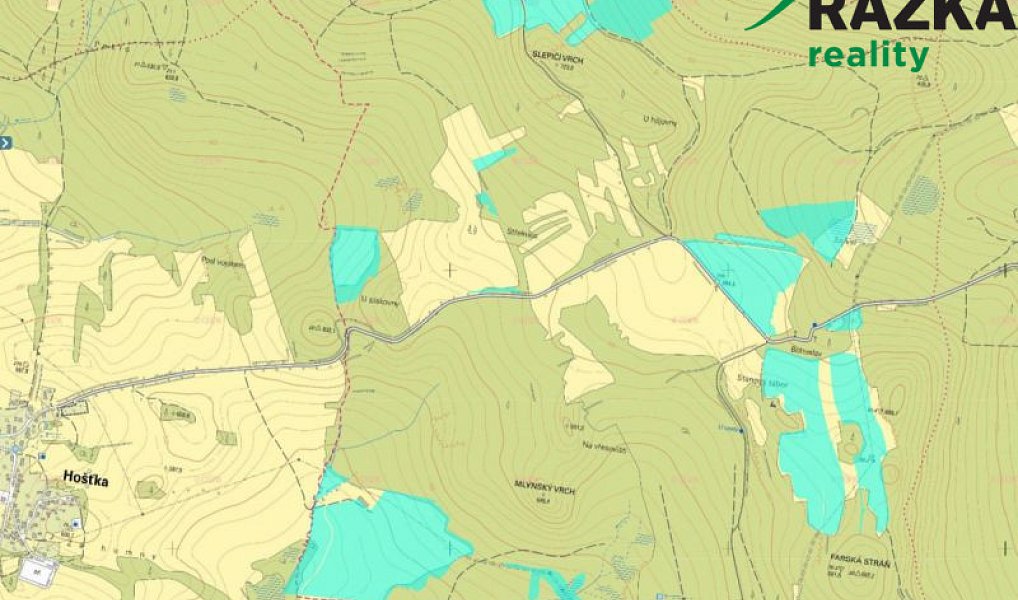 Prodej pole 645 446 m², Hošťka – náhled fotky 3