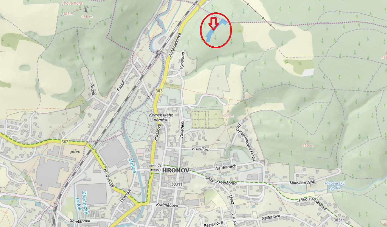 Prodej lesa 1 326 m²