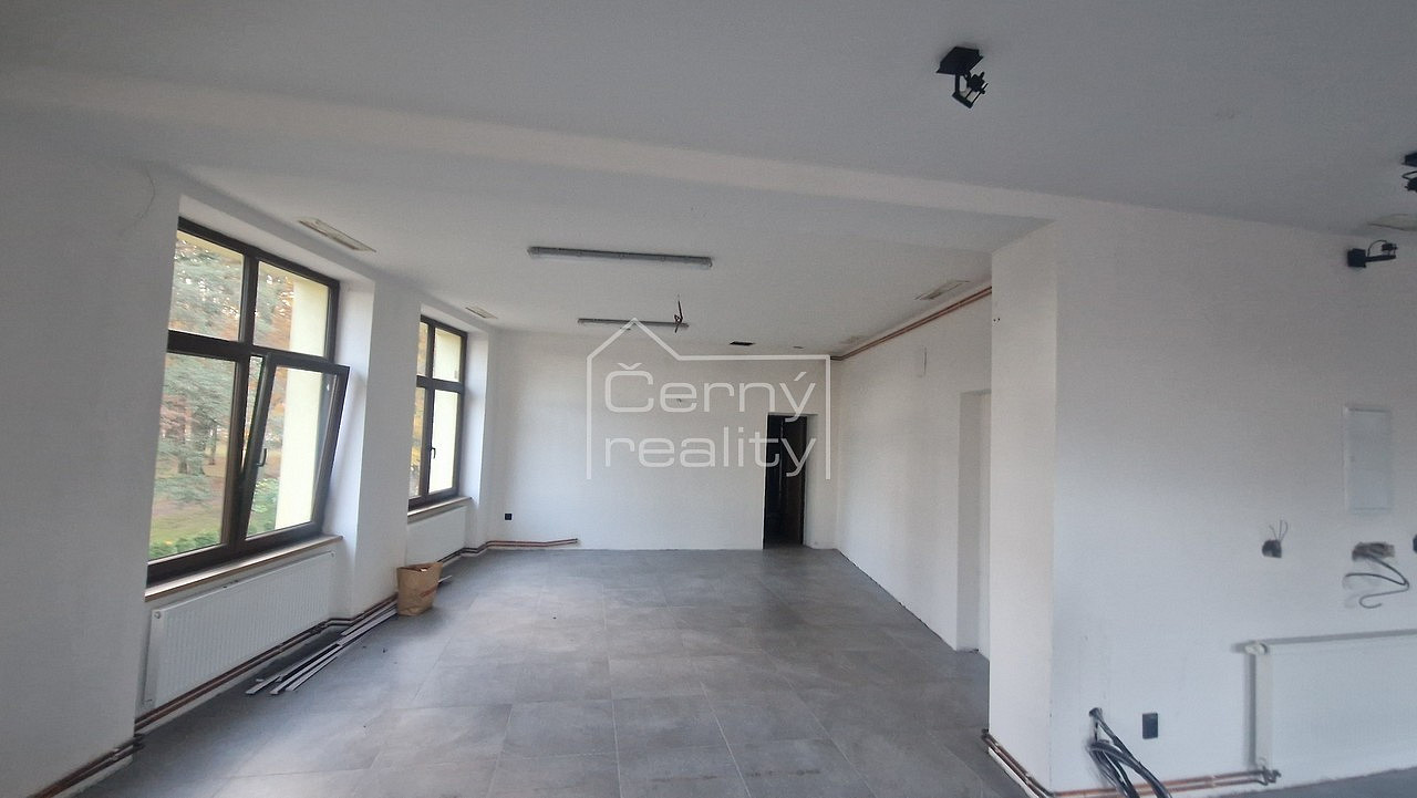 Pronájem luxusních nebytových prostor (120 m²) s bytem 2+kk (45 m²) v Hronově, 1. patro – pohled 2