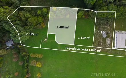 Prodej stavebního pozemku 1 744 m², Starý Jičín, okres Nový Jičín