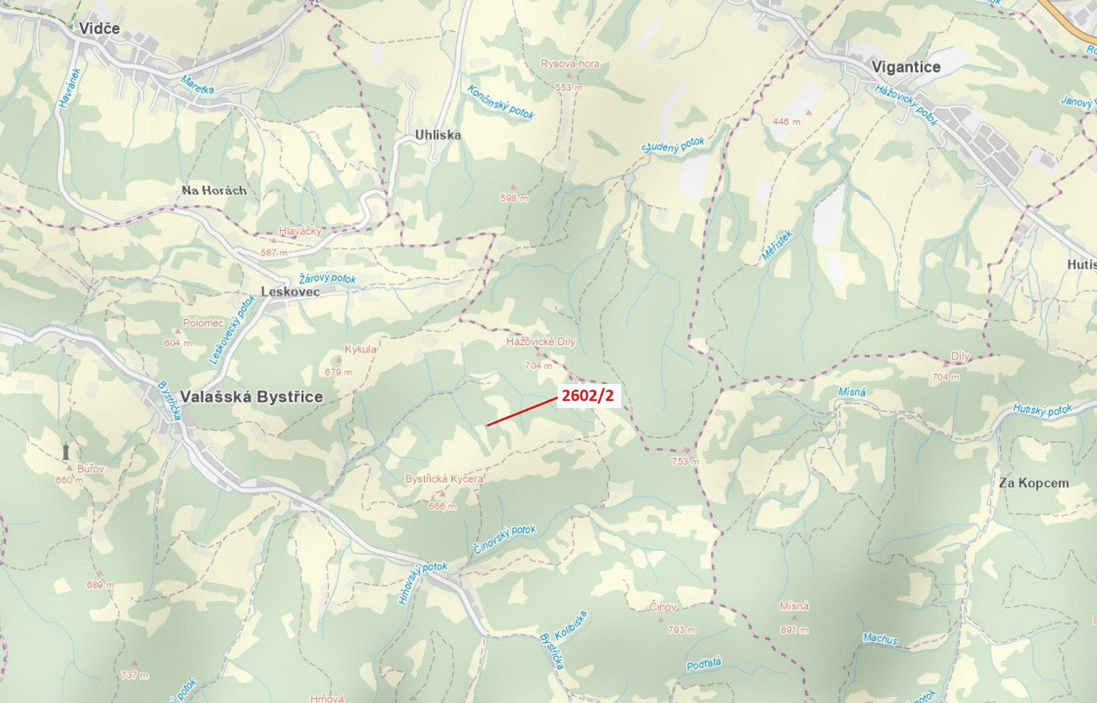 Dražba louky 255 m²