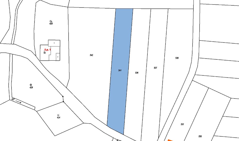 Prodej pole 2 235 m², Těmice – náhled fotky 2