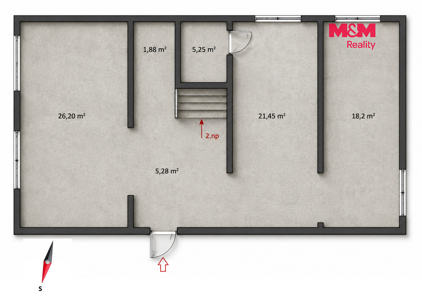 Dům 4+kk – Slaný – pohled 3