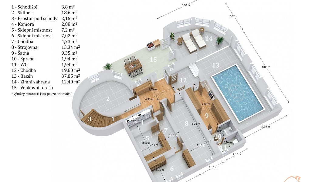Prodej domu 470 m² s pozemkem 929 m², Luhačovice – náhled fotky 40