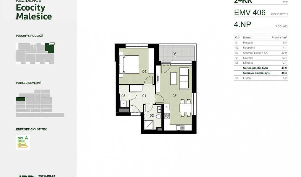 Prodej bytu 2+kk 48 m², Praha – náhled fotky 6