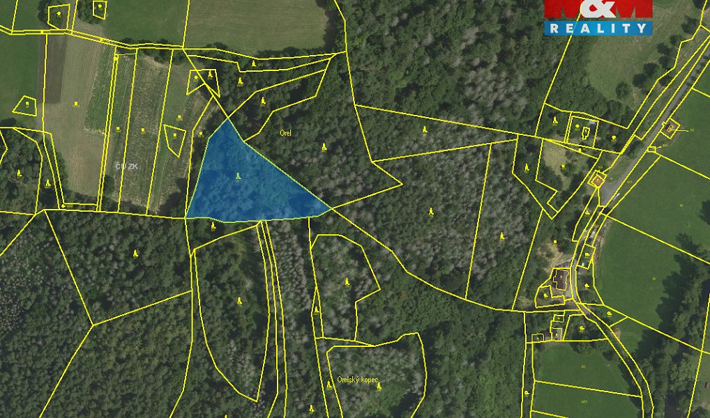 Prodej lesa 4 497 m², Koroužné – náhled fotky 2