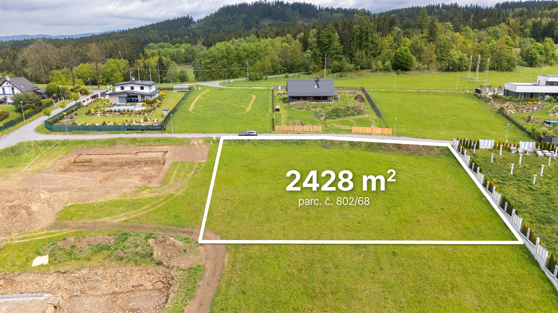 Prodej stavebního pozemku 2 428 m², Jeřmanice