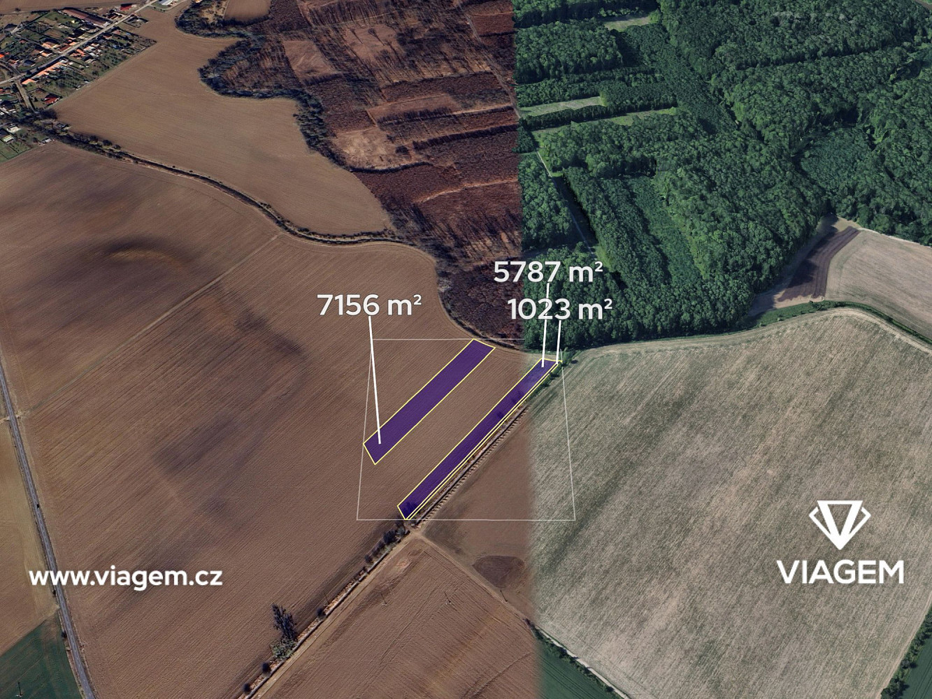 Prodej pole 1 163 m²