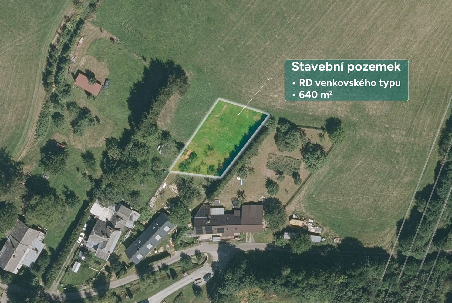 Prodej stavebního pozemku 640 m²