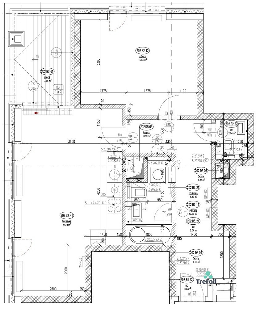 Pronájem bytu 2+kk 72 m² – fotografie 3