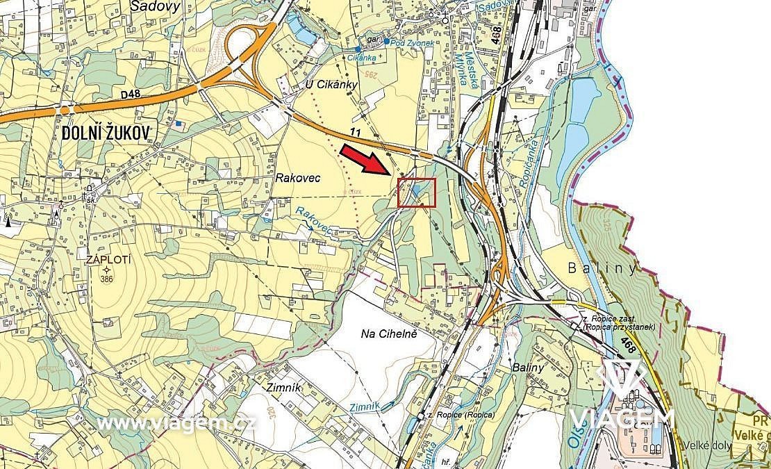 Zahrada 1 433 m² – pohled 3