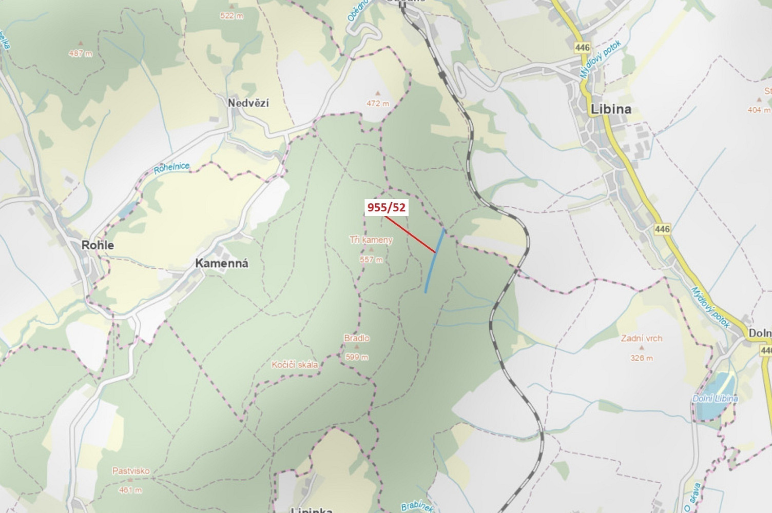 Dražba lesa 12 014 m²