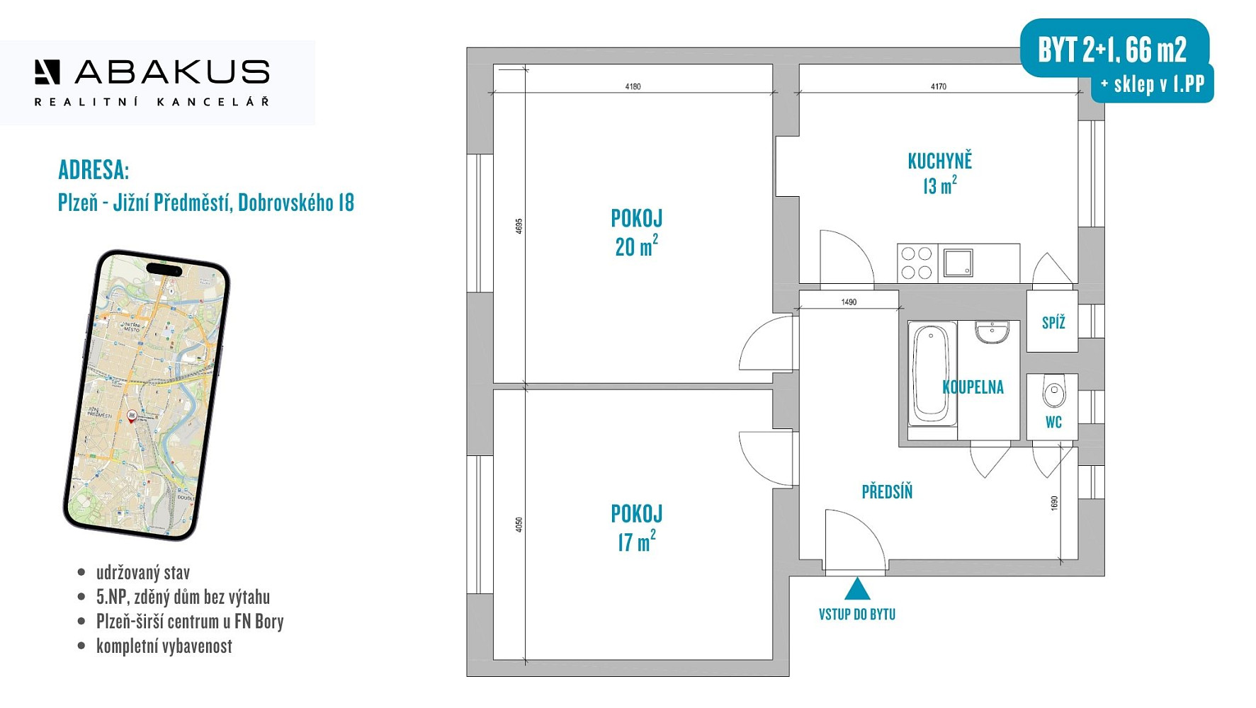 Prodej bytu 2+1 66 m² – fotografie 2