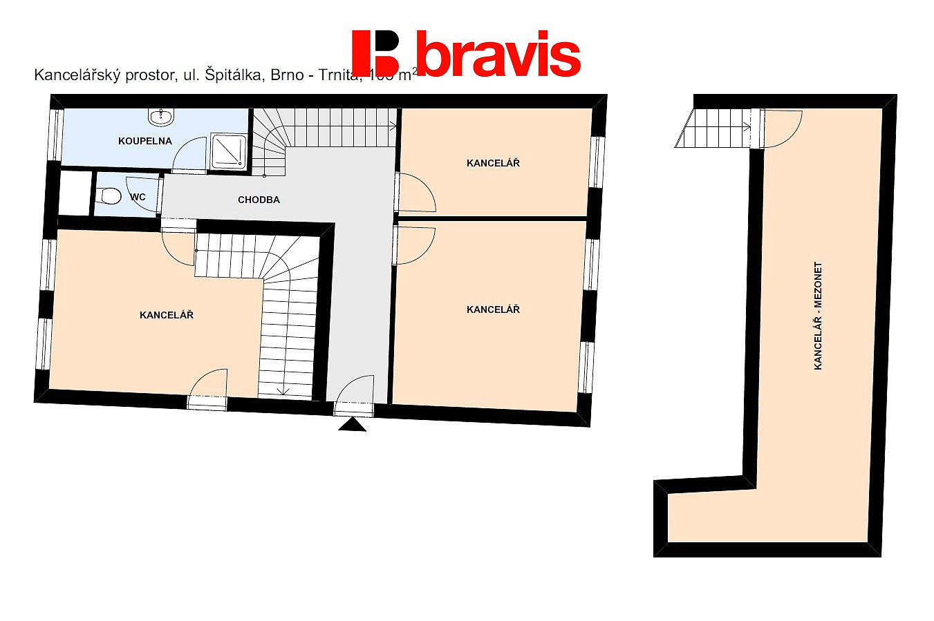 Pronájem kanceláře 120 m² – fotografie 2