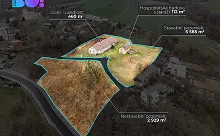 Prodej domu 360 m² s pozemkem 8 514 m², Akátová, Ostrava - Plesná