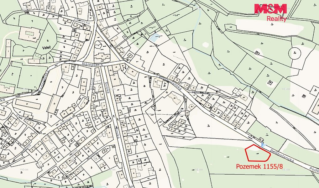 Prodej stavebního pozemku 1 556 m², Valeč – náhled fotky 25
