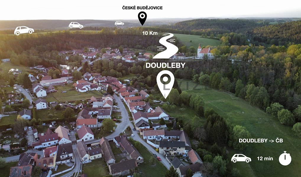 Prodej stavebního pozemku 1 200 m², Doudleby – náhled fotky 3